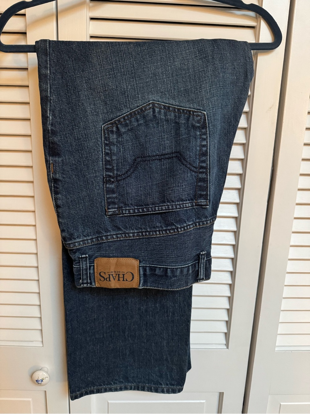 Chaps Men’s Dark Indigo Straight Fit Jeans Size 38/30 Excellent Condition